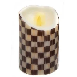 Courtly Check Flicker 6 Pillar Candle
