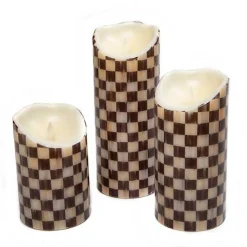 Courtly Check Flicker 6 Pillar Candle
