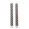 Courtly Check Flicker Dinner Candles, Set of 2