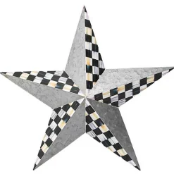 Courtly Check Galvanized Barn Star Wall Decor