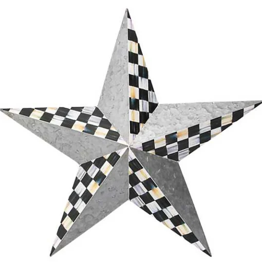 Courtly Check Galvanized Barn Star Wall Decor