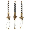 Courtly Check Glass Candle Clips, Set of 3