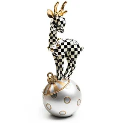 Courtly Check Gold Deary Deer On Ornament