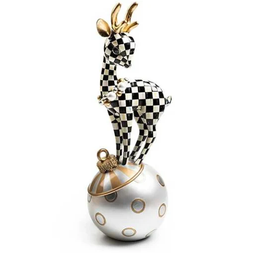 Courtly Check Gold Deary Deer On Ornament