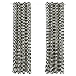 Courtly Check Grommet Top Curtain Panel