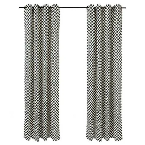 Courtly Check Grommet Top Curtain Panel