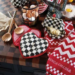 Courtly Check Heart Potholder