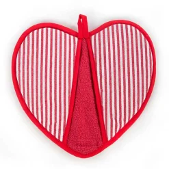 Courtly Check Heart Potholder