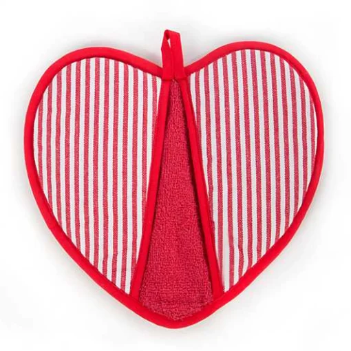 Courtly Check Heart Potholder