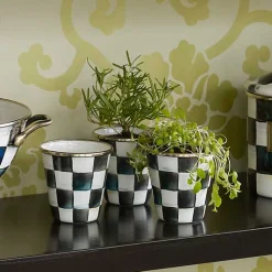 Courtly Check Herb Pots, Set of 3