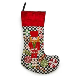 Courtly Check Holiday Nutcracker Stocking