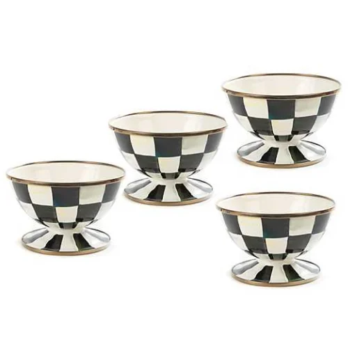 Courtly Check Ice Cream Dishes, Set of 4