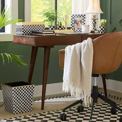 Courtly Check Lacquer Waste Bin
