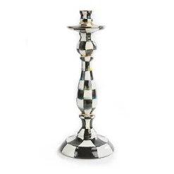 Courtly Check Large Enamel Candlestick