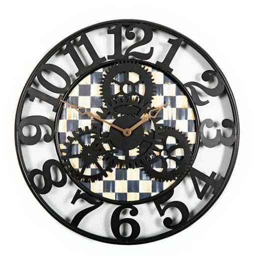Courtly Check Large Farmhouse Wall Clock
