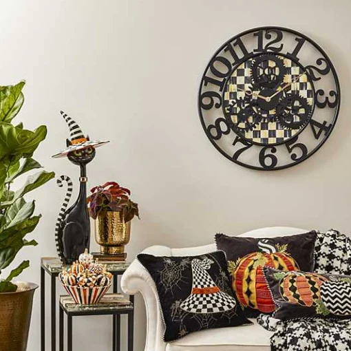 Courtly Check Large Farmhouse Wall Clock