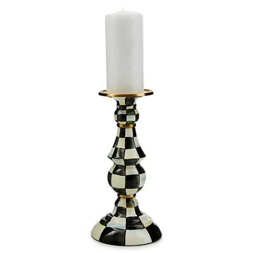 Courtly Check Large Pillar Candlestick
