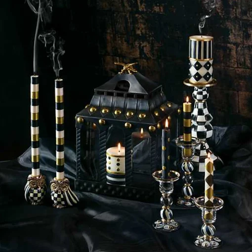 Courtly Check Large Pillar Candlestick