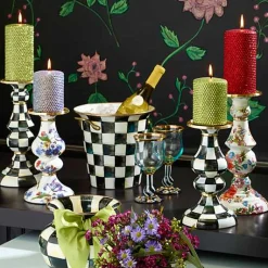 Courtly Check Large Pillar Candlestick
