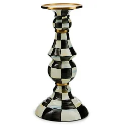 Courtly Check Large Pillar Candlestick