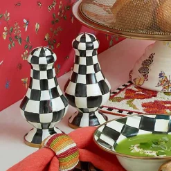 Courtly Check Large Salt  Pepper Shakers