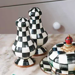 Courtly Check Large Salt  Pepper Shakers