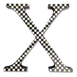Courtly Check Letter - X