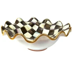 Courtly Check Medium Ceramic Fluted Serving Bowl