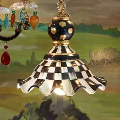 Courtly Check Medium Ceramic Pendant Lamp