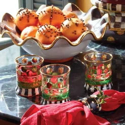 Courtly Check Medium Ceramic Fluted Serving Bowl