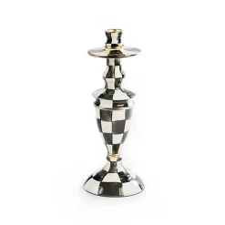 Courtly Check Medium Enamel Candlestick