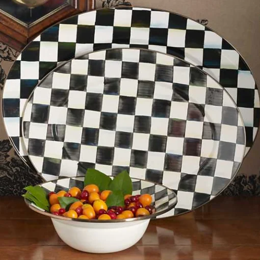 Courtly Check Medium Oval Platter