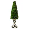 Courtly Check Medium Pedestal Boxwood Tree
