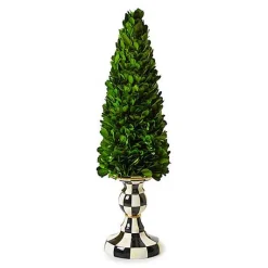 Courtly Check Medium Pedestal Boxwood Tree