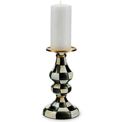 Courtly Check Medium Pillar Candlestick