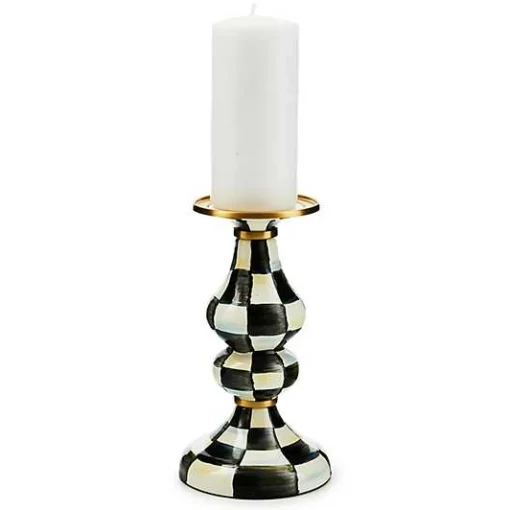 Courtly Check Medium Pillar Candlestick