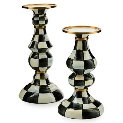 Courtly Check Medium Pillar Candlestick