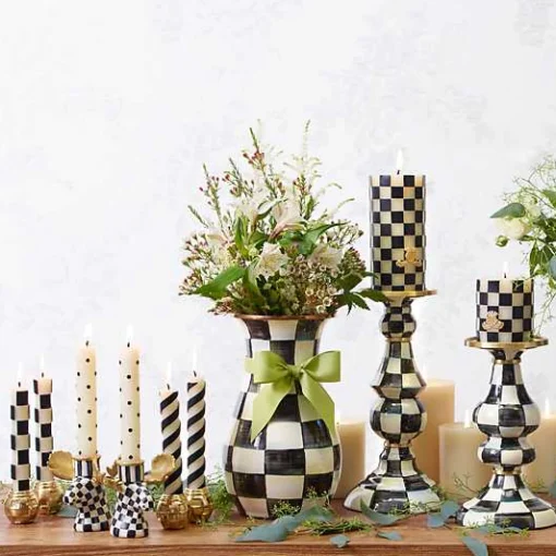 Courtly Check Medium Pillar Candlestick