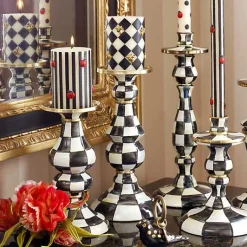 Courtly Check Medium Pillar Candlestick