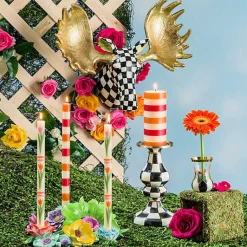 Courtly Check Medium Pillar Candlestick