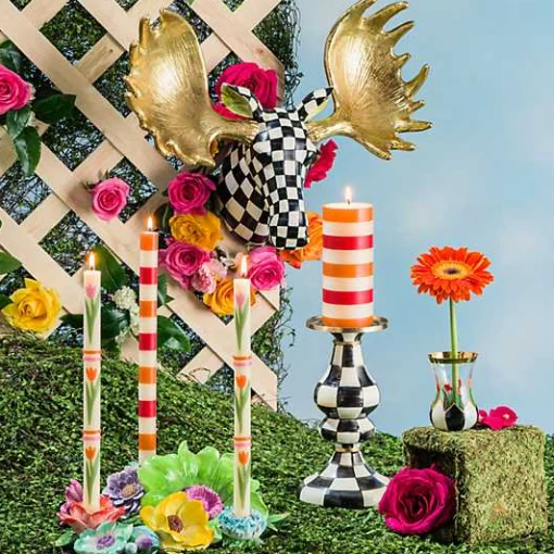 Courtly Check Medium Pillar Candlestick
