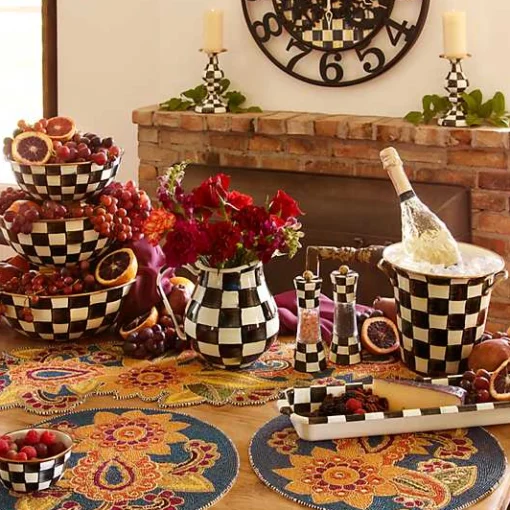 Courtly Check Medium Pillar Candlestick