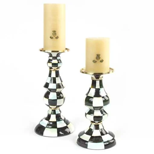 Courtly Check Medium Pillar Candlestick