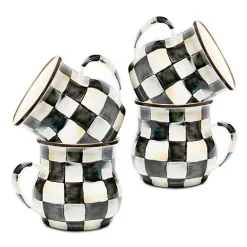 Courtly Check Mugs, Set of 4