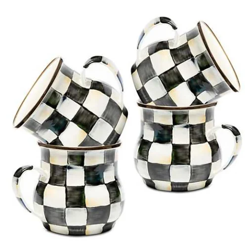 Courtly Check Mugs, Set of 4