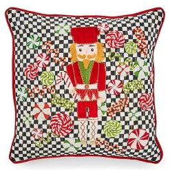 Courtly Check Nutcracker Throw Pillow