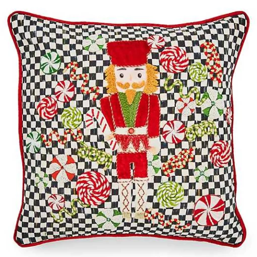 Courtly Check Nutcracker Throw Pillow