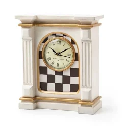 Courtly Check Off White Mantel Clock