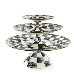 Courtly Check Pedestal Platters, Set of 3