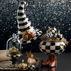 Courtly Check Pedestal with Cloche